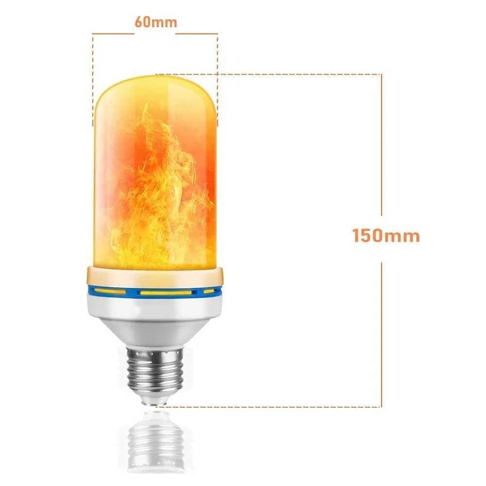 Led E27 Night Light 4 modes LED flame LED Bulb 9W AC85265V for festival blue flame effect yellow flame LED bulb dimming C250917