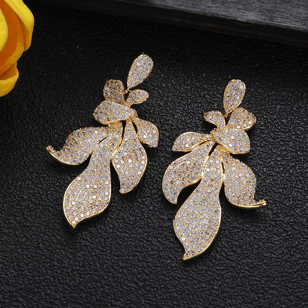 Naija Engagement Earrings Womens Wedding Party Dubai Bridal Jewelry Boucle doreille Womens Gifts 241112ww