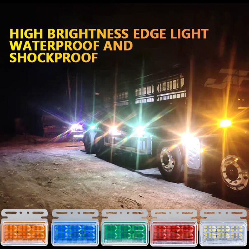 Manufacturer's direct supply of truck side lights LED high brightness ground illumination 12v24 truck trailer wide waist lights turn signal tire 