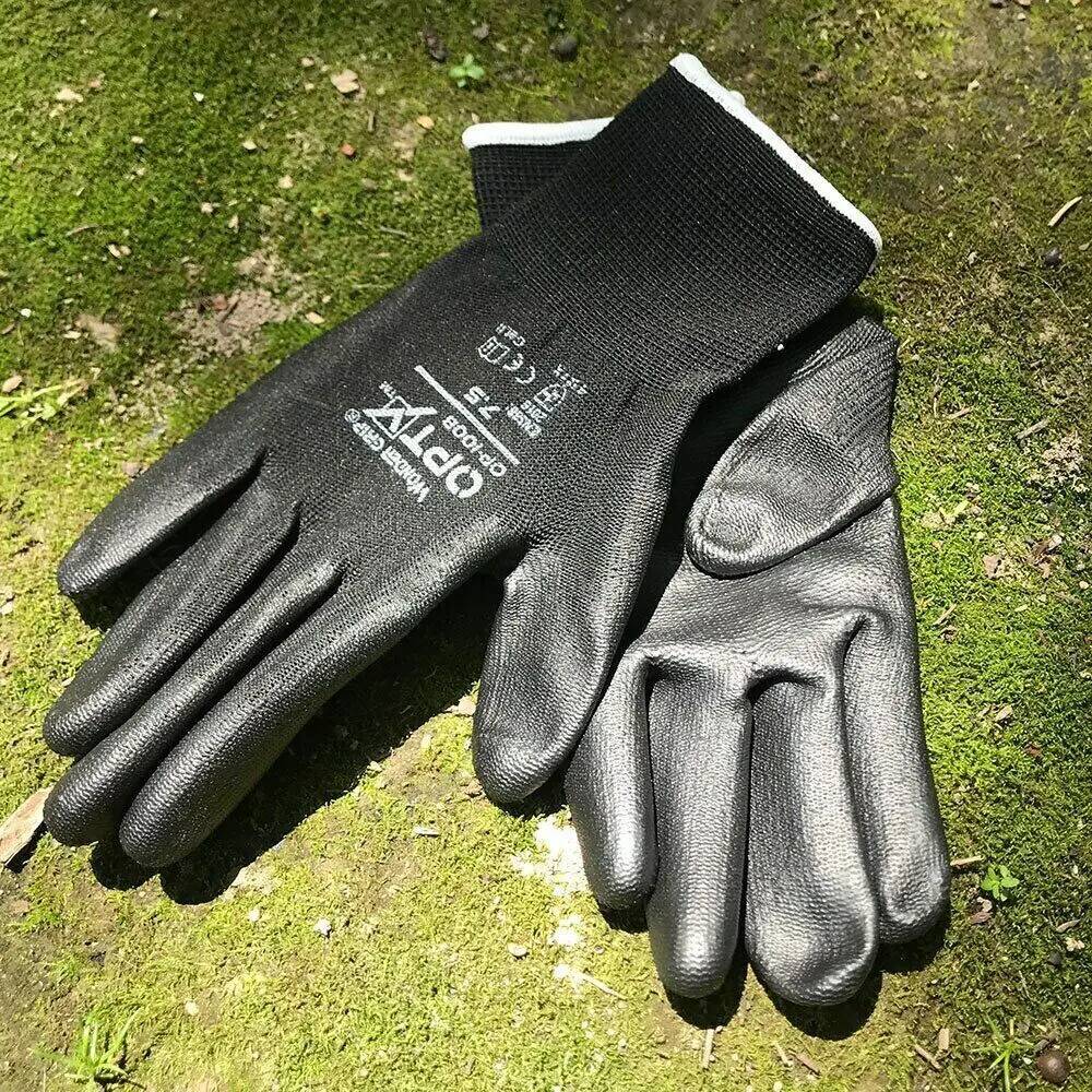 10 Pairs Household Non-slip Wear-resistant Breathable Labor Garden PU Work Protective Gloves ddmythur