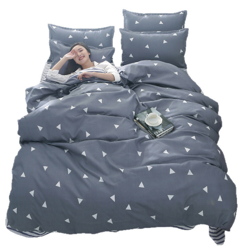 Aloe Vera Cotton Four-Piece Set Printed Sheet Duvet Cover Bed Skirt Temu Xiyin