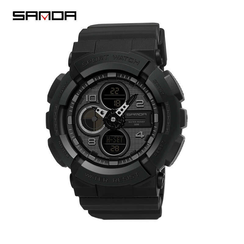 DHgargets Sanda Fashionable Sports Multifunctional Student Electronic Men's Waterproof Quartz Watch