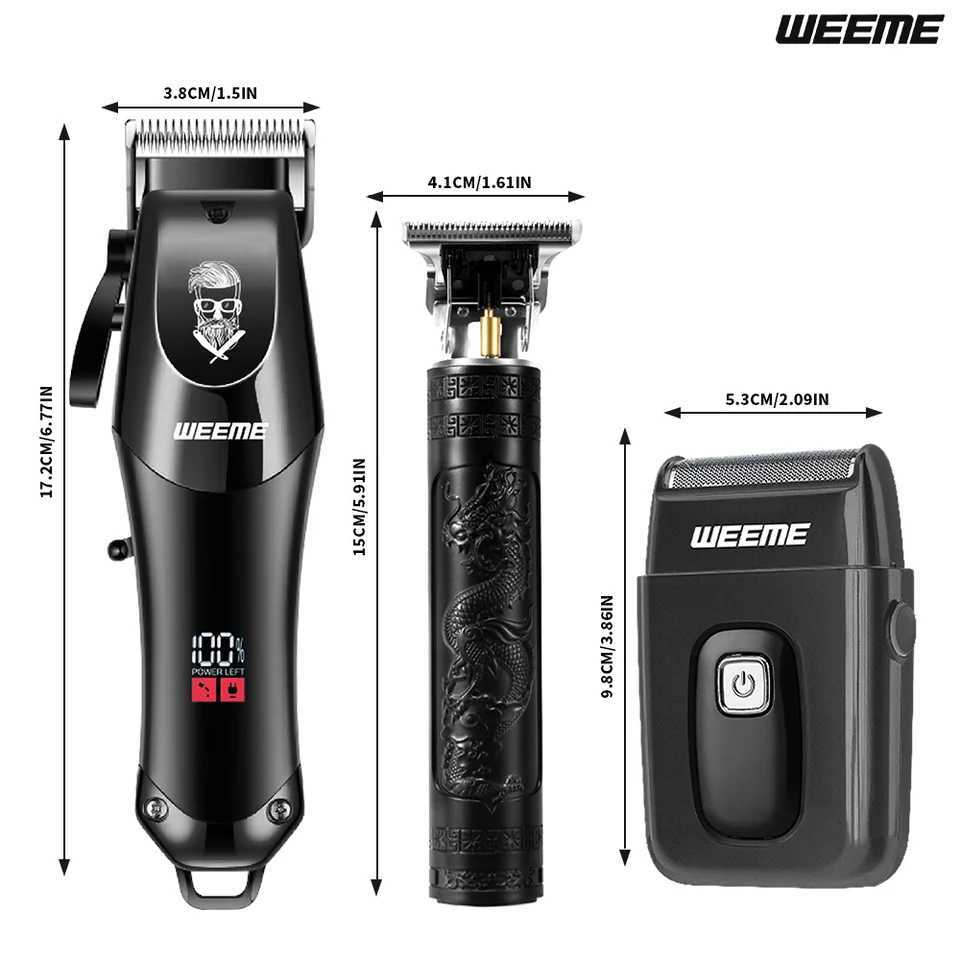 Professional Cordless Mens Barber Kit 3-in-1 USB Rechargeable Hair Clipper Beard Trimmer Gift for Dad/HusbandT251120