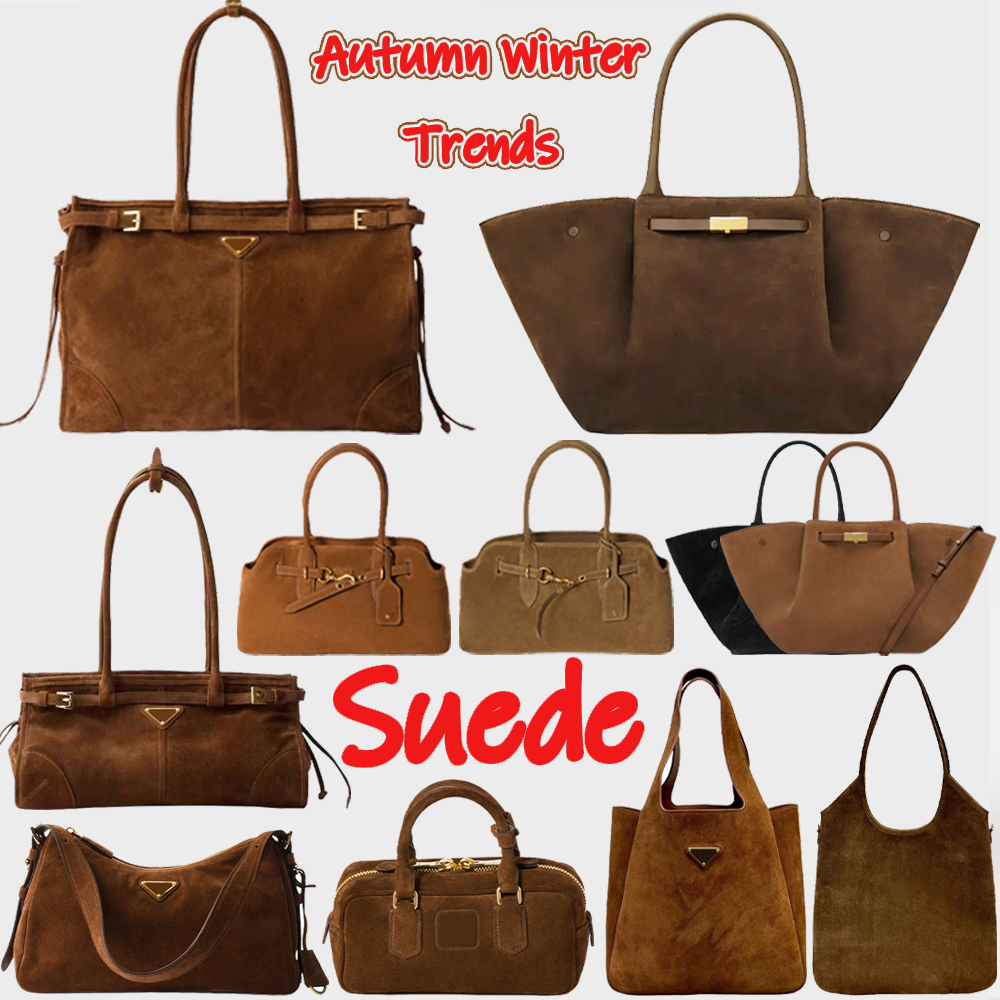 Suede Brown Tote Bag Designer Shoulder Bag Womens Desiqner Totes Leather Handbag Multi Style Collection