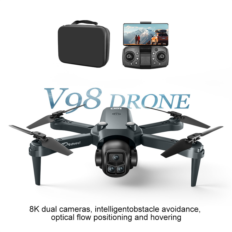 New V98 Drones Dual Cameras Long Endurance intelligent Obstacle Avoidance Drone 8K HD Aerial Photography Remote Control Aircraft Children's toy g