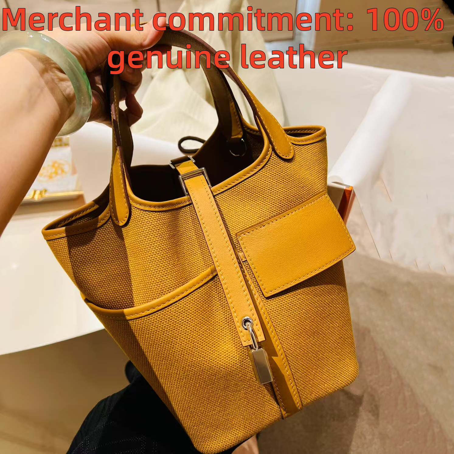 10A quality genuine leather Canvas Cargo Basket bags Luxury Designer bags Lock bag Womens handbags bucket bag fashion crossbody Shoulder Bag tote