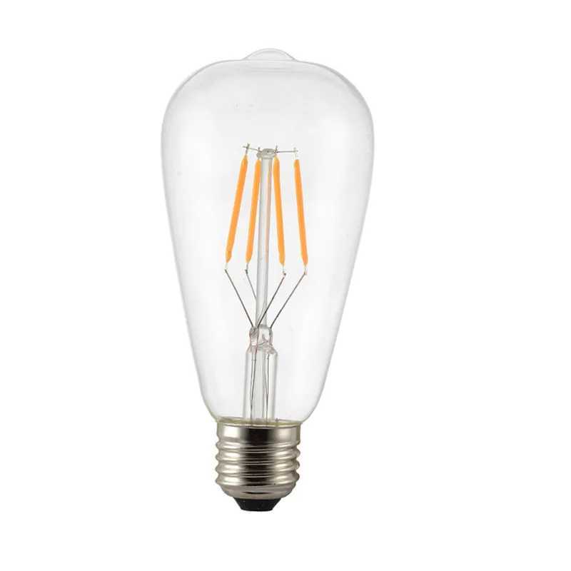 LED Edison Filament Bulbs Lights ST64 Dimmer E27 4W Dimmable 220V Red Green Yellow Warm White Pink 360 Degree Energy Lamps C250917