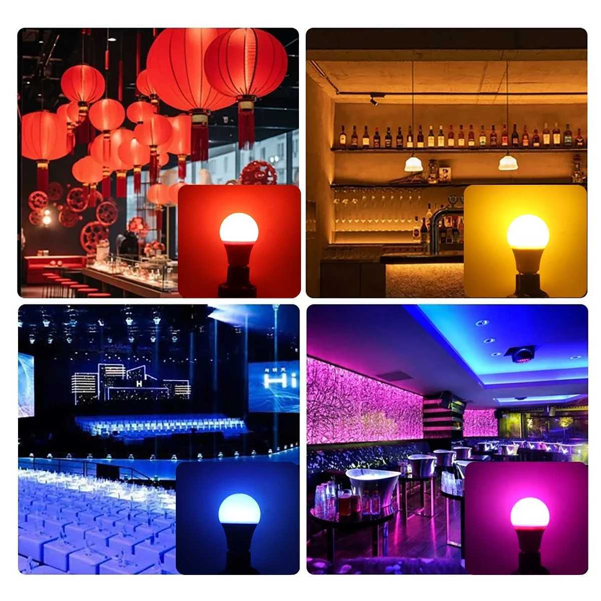 550pcslot 8W Colorful Led Bulb E27 220V Lamp Red Yellow Blue Green Pink Orange White Christmas Wedding Night Light For Indoor C250917