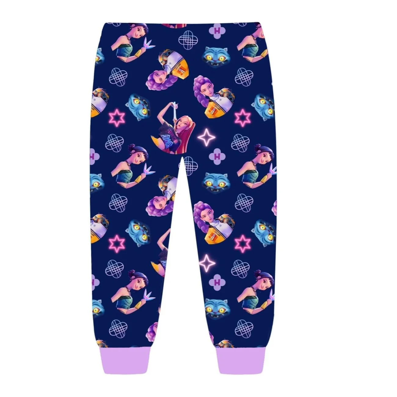 Movie Kpop Demon Hunters Kids Clothes Set Pajamas Sets Boys Daily Nightgowns Girls Long Sleeve T Shirt+Pants 2pcs Set