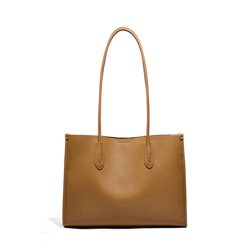 Women's Niche Soft Leather Tote New Versatile High-End Capacity Cowhide Shoulder Large Bag B3