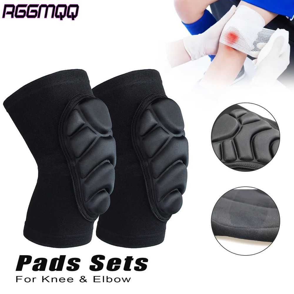 1Pair Protective Knee Pads Elbow Sleeves GuardThick Sponge AntislipCollision Avoidance Sport Protective Kneepad Skate Soccer J250917