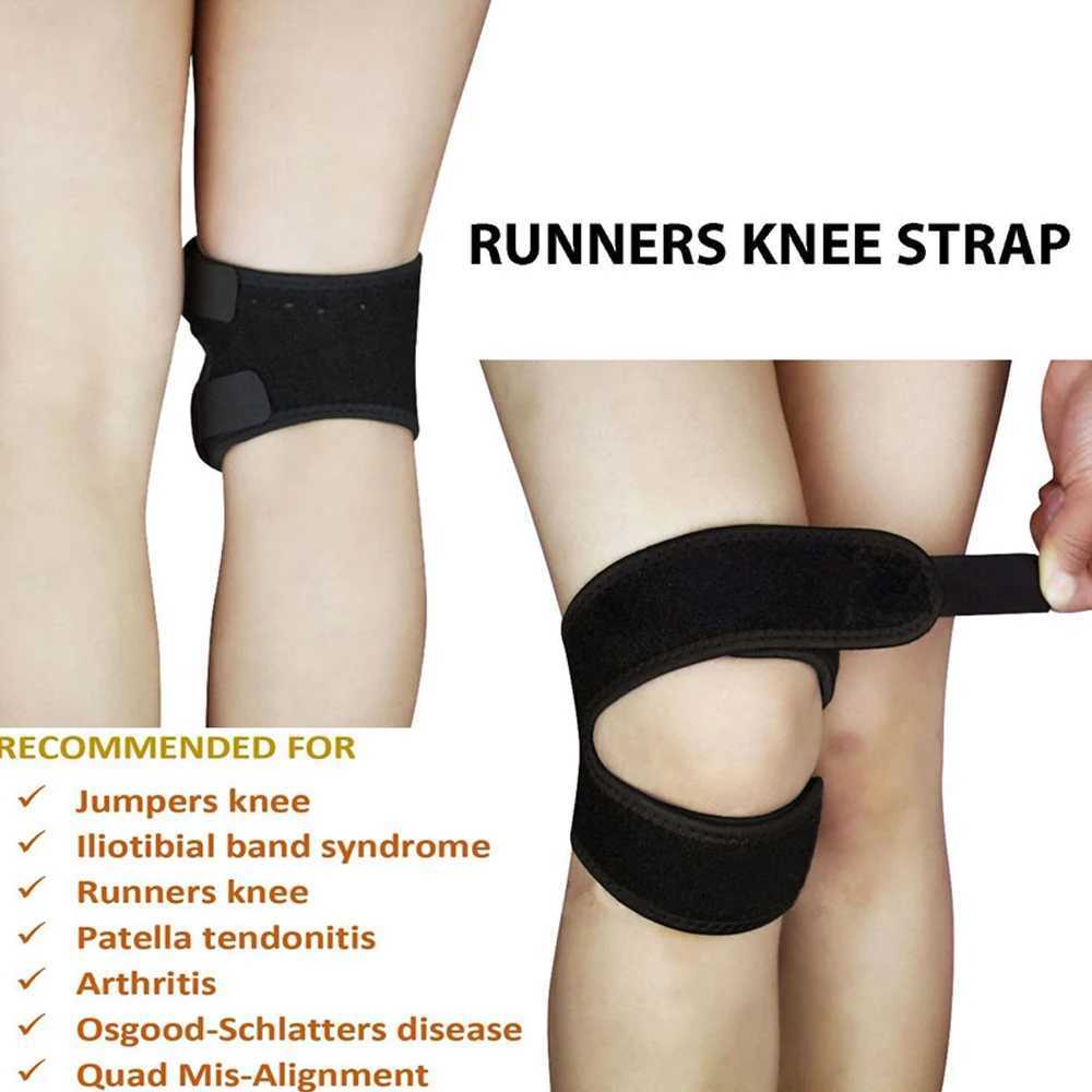 1PC Sports Knee Support Double Patella Belt Elastic Bandage Sport Knee Pads Protector Band soccer basketball Open Knee Brace J250917