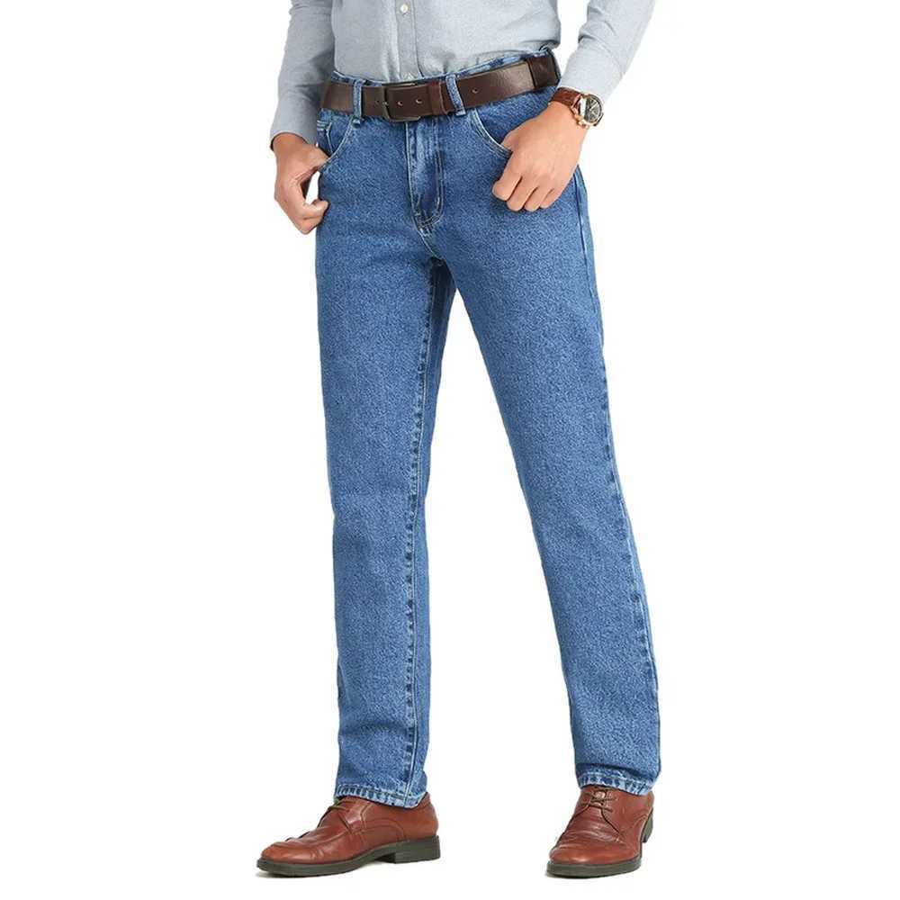 Men Business Jeans Classic Spring Autumn Male Cotton Straight Stretch Brand Denim Pants Summer Overalls Slim Fit Trousers 2021Z250917
