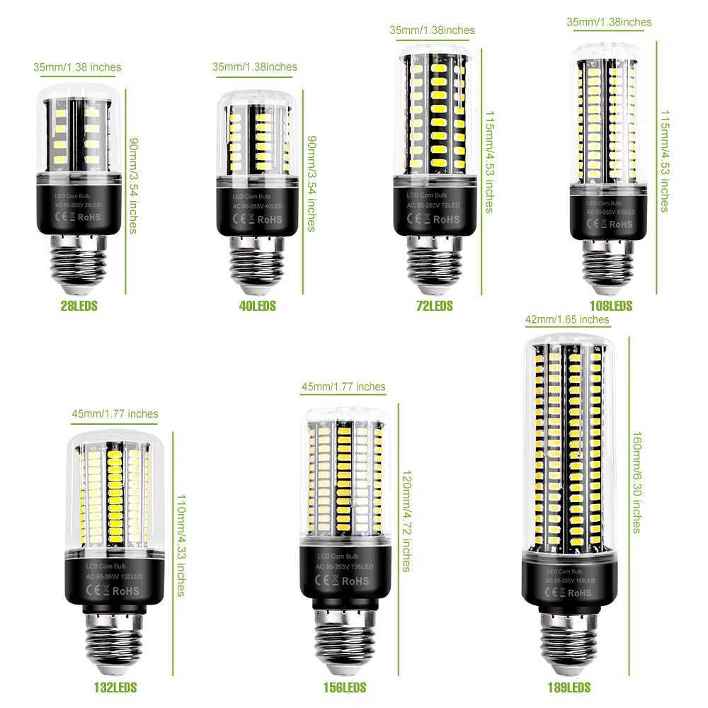 30W LED Bulb E27 Corn Lamp E14 Ceiling Light AC220V Chandelier Bulbs B22 No Flicker For Home Living Room Lighting ColdWarm 110V C250917