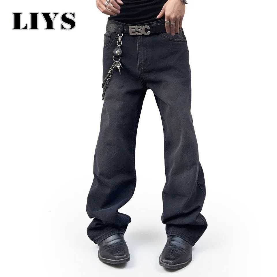 New Men Classic Jeans Homme Pantalones Men Soft Black Biker Masculino Denim Overalls Mens Pants Brand Retro Basic Loose JeansZ250917
