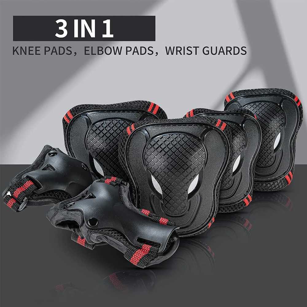 BraceTop 6Pcsset Teens Adult Knee Pads Elbow Pads Wrist Guards Protective Gear for Roller Skating Skateboarding Cycling Sport J250917