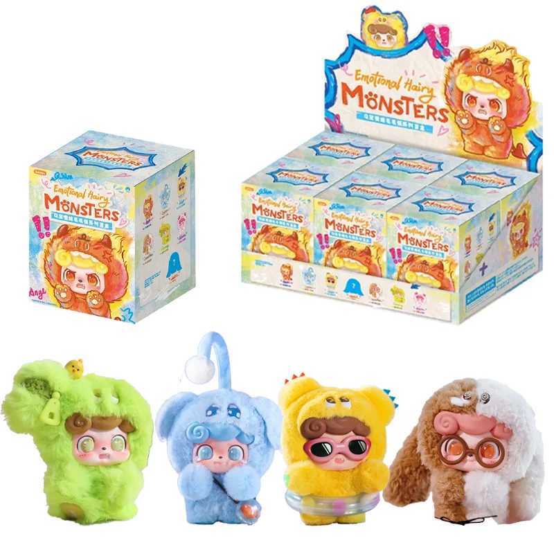 Official Genuine QKid Emotional Hairy Monsters Series Blind Box Cute Vinyl Doll Pendent Mystery Box Cartoon Decor Toys Gifts C250917