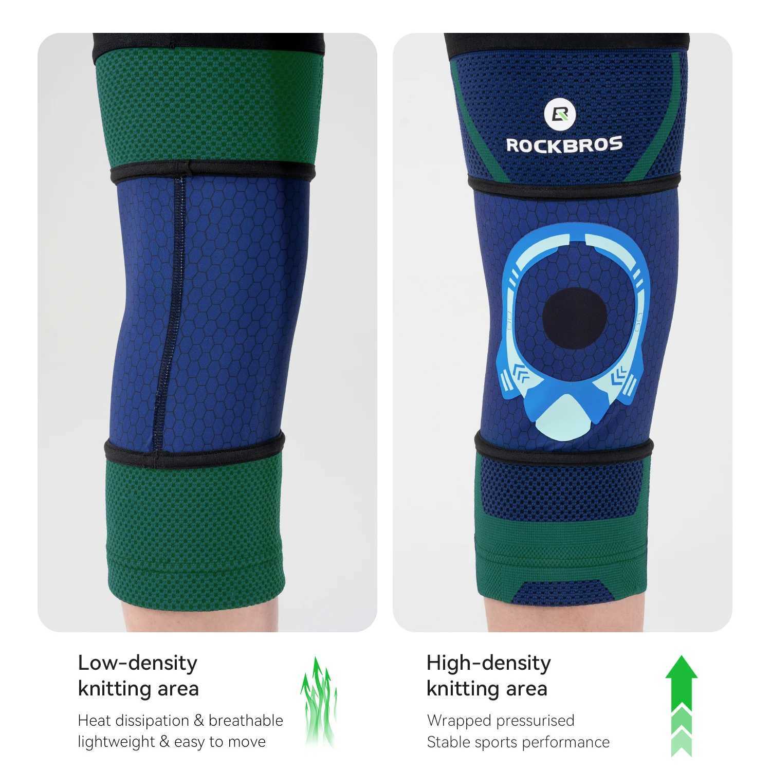 ROCKBROS Knee Pads Men Women Pressurized Elastic Sports Knee Joints Protector Outdoor Running Cycling Leg Protection Accessories J250917