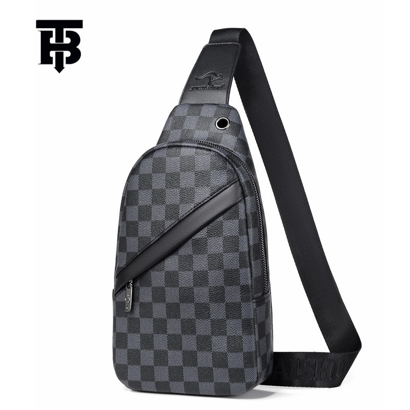 Designer Bag Plaid Chest Luxury Bag Bag 2025 New Crossbody Bag Men's Single Shoulder Bag Trendy Simple Cycling Backpack Phone Bag Trendy