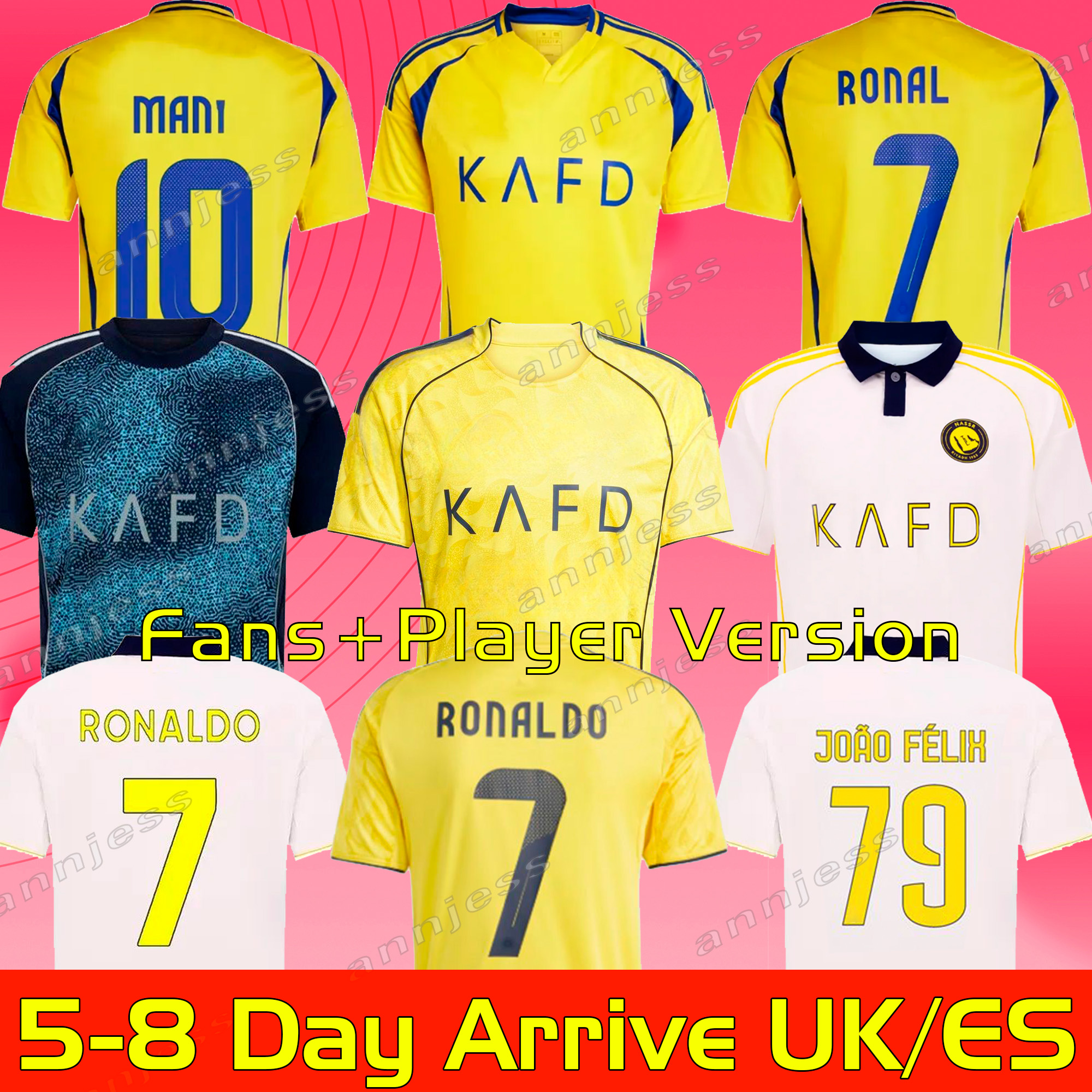 25 26 Al Nassrs FC Soccer Jerseys Kits Ronaldo 2025 2026 BERNARDO BRUNO FERNANDES Children Athletic Outdoor Apparel Kids Football Shirts duran HOME AWAY THIRD KITS