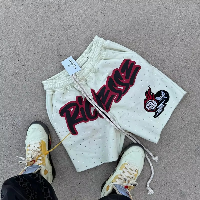Men's Shorts PICHESSE 3 Diamond Shorts Harajuku High Street New Hot Selling Versatile Trendy Sports Pants Hot Couple y2k
