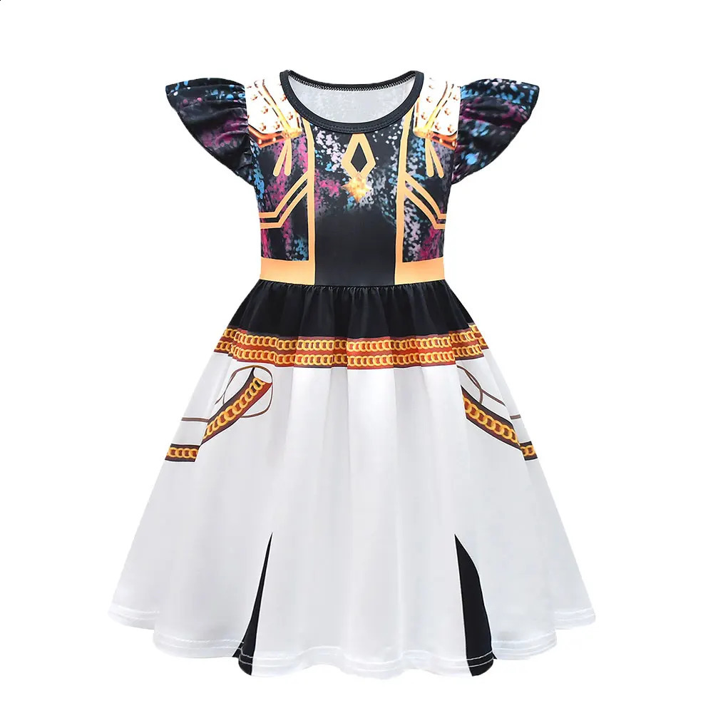 Halloween Kids Kpop Demon Hunters Costume Fashion Girls White Gold Dress Mira Rumi Zoey Dress Up Summer Party Princes Clothes 250916