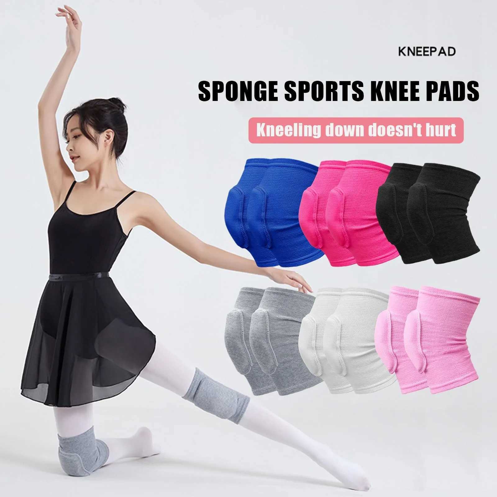 2pcs Sports Compression Knee Pads Elastic Knee Protector Thickened Sponge Knee Brace Support for Dancing Workout Training J250917