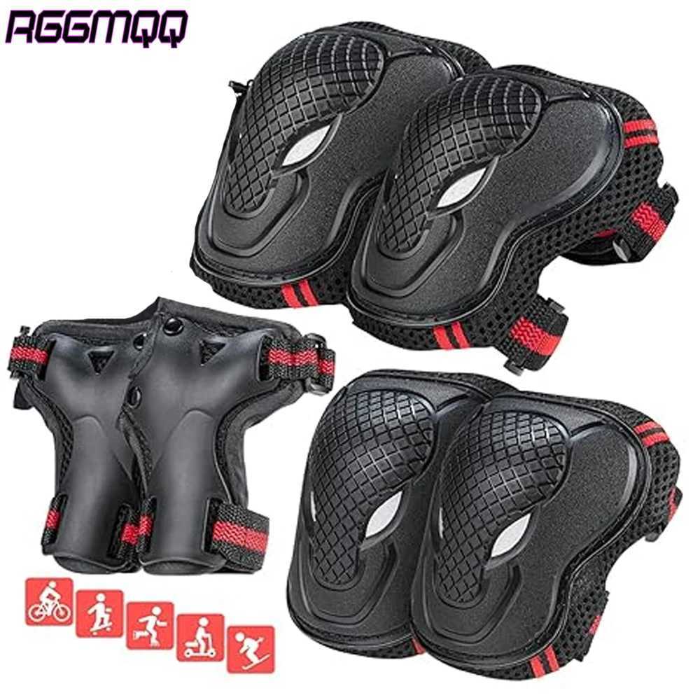 6PCS AdultYouth Knee Pad Elbow Pads Wrist Guards Protective Gear Set for Roller Skates Cycling Skateboard Scooter Riding Sports J250917