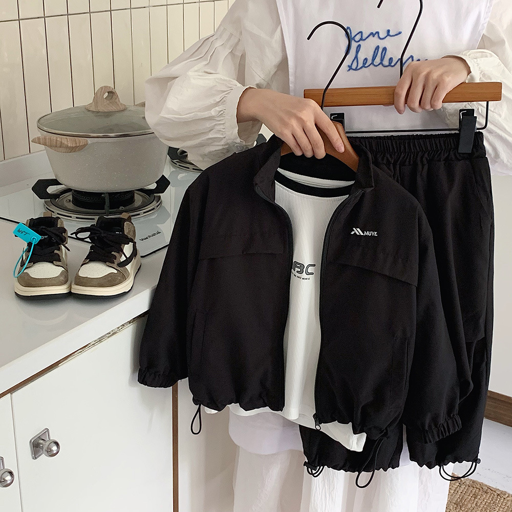 2025 New Autumn Boys' Outfit Korean Style Jacket & Cargo Pants Children's Clothing Free Shipping Handsome Sets