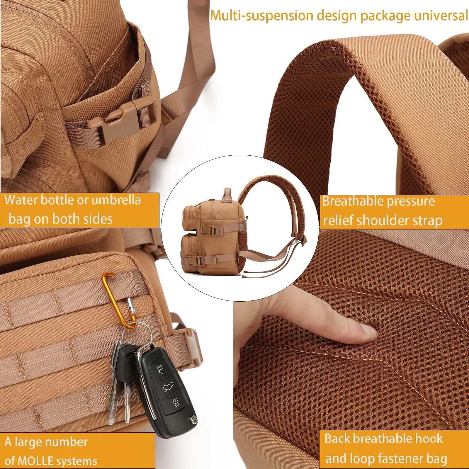 9L Mini Tactical Backpack Small Gym Bag Fitness Portable Backpack With Molle System For Hiking Camping Traveling Daily Use Z250916