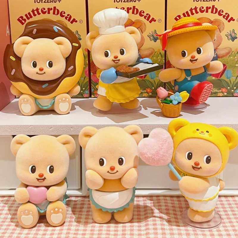 Butterbear Sweet Life Series Blind Box Doll Toys Action Figure Butterbear Flocking Figurines Desktop Gifts For Kids Girls C250917