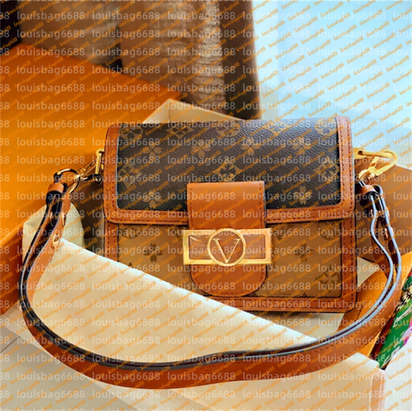 2025 Classic Designer Handbag Dauphine fashion bags shoulder women's handbag designer brand Messenger Bag Wallet Purse Crossbody women Wallets bag with box A6689