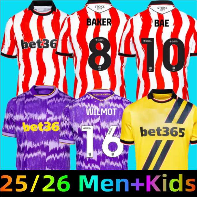 2025 2026 Stoke soccer jersey City 25 26 BAKER BAE WILMOT MANHOEF home away third football shirts men kids kit