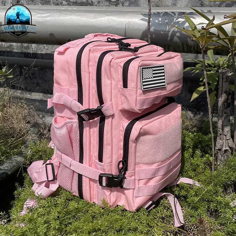 25L45L 3P Tactical Backpack for Men Women Pink Outdoor Camping Hunting Accessories Military Army Molle Rucksacks Assault Bag Z250916