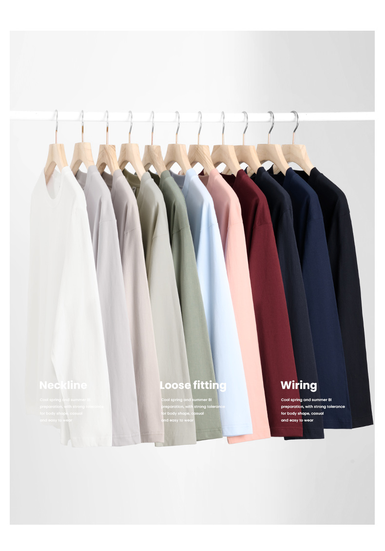Men's Japanese-Style Solid Cotton Long-Sleeve T-Shirt - Autumn Crewneck Pullover, Ins Early Fall Inner Wear-04C
