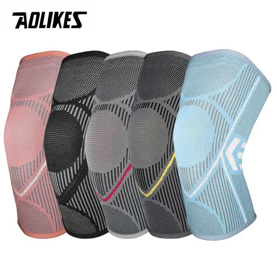 AOLIKES New Knee Pads Support Sleeve Protector Elastic Kneepad Brace Spring Support Volleyball Basketball Running Silicone Pad J250917