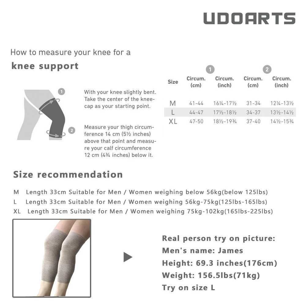 UDOARTS Cashmere Four Seasons Knee Warmers Elastic Leg Sleeves Leg Warmers For Men And Women1 pair J250917