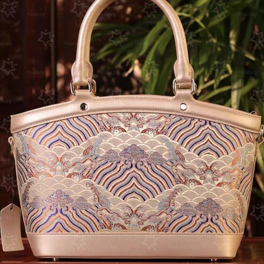 Designer Bags Designer Woman Bag Luxury Bag Chinese-Style Silk Cloud Brocade Handbag Vegetable Basket Crossbody Bag Crossbody Bags High Quality Should