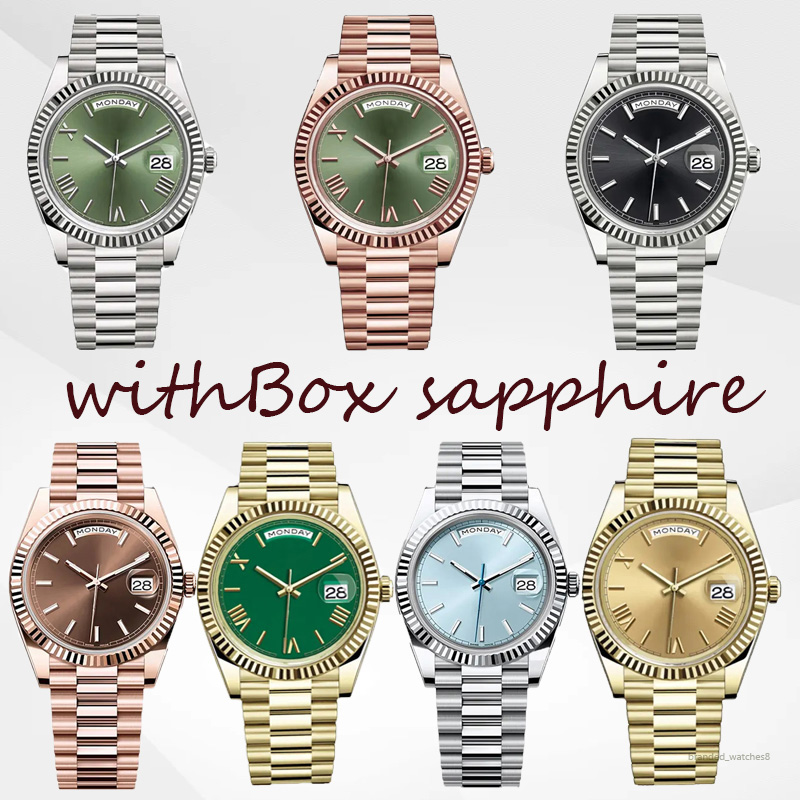 Luxury Designer Men Watch Date Automatic Watch 36 or 41mm 2813 Automatic Movement Sapphire Glass 904L Stainless Steel Presidential Strap Fashion Watch Orologio