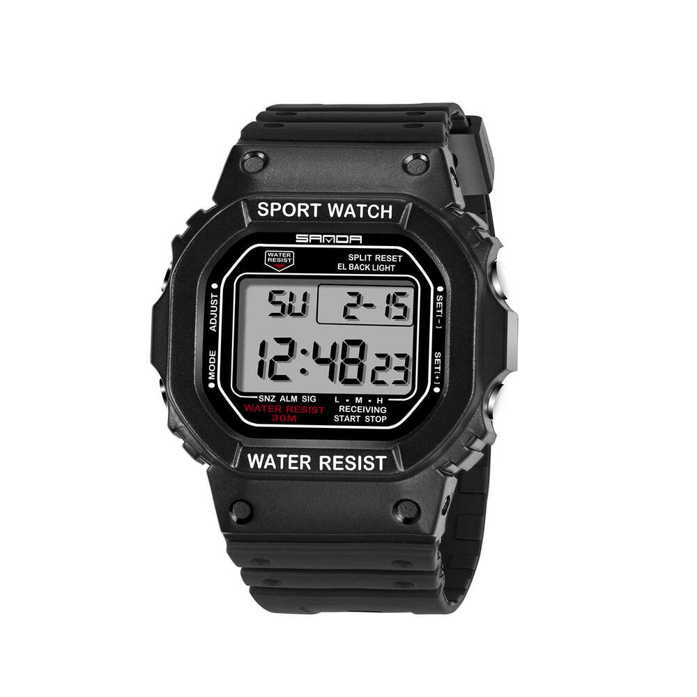 DHgargets Sanda Multifunctional Electronic Men and Women Sports Watch Waterproof Luminous Student fashion Wristwatch