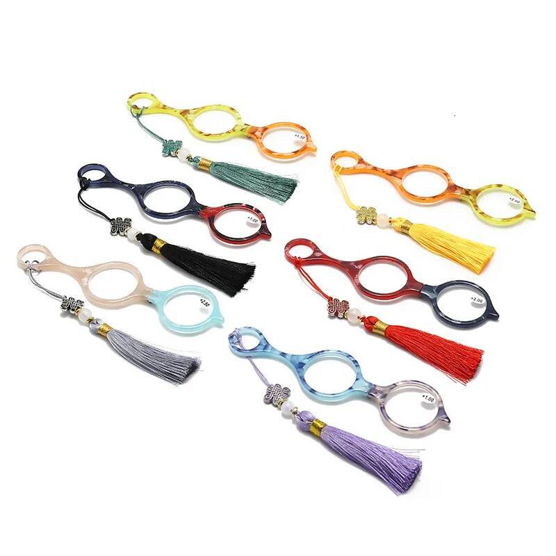 2024 New Color Reading Women Men Necklace Readers Lightweight Portable Anti-loss Magnifying Glasses +1.0 +2.0 +3.0 +4.0 ddmythur