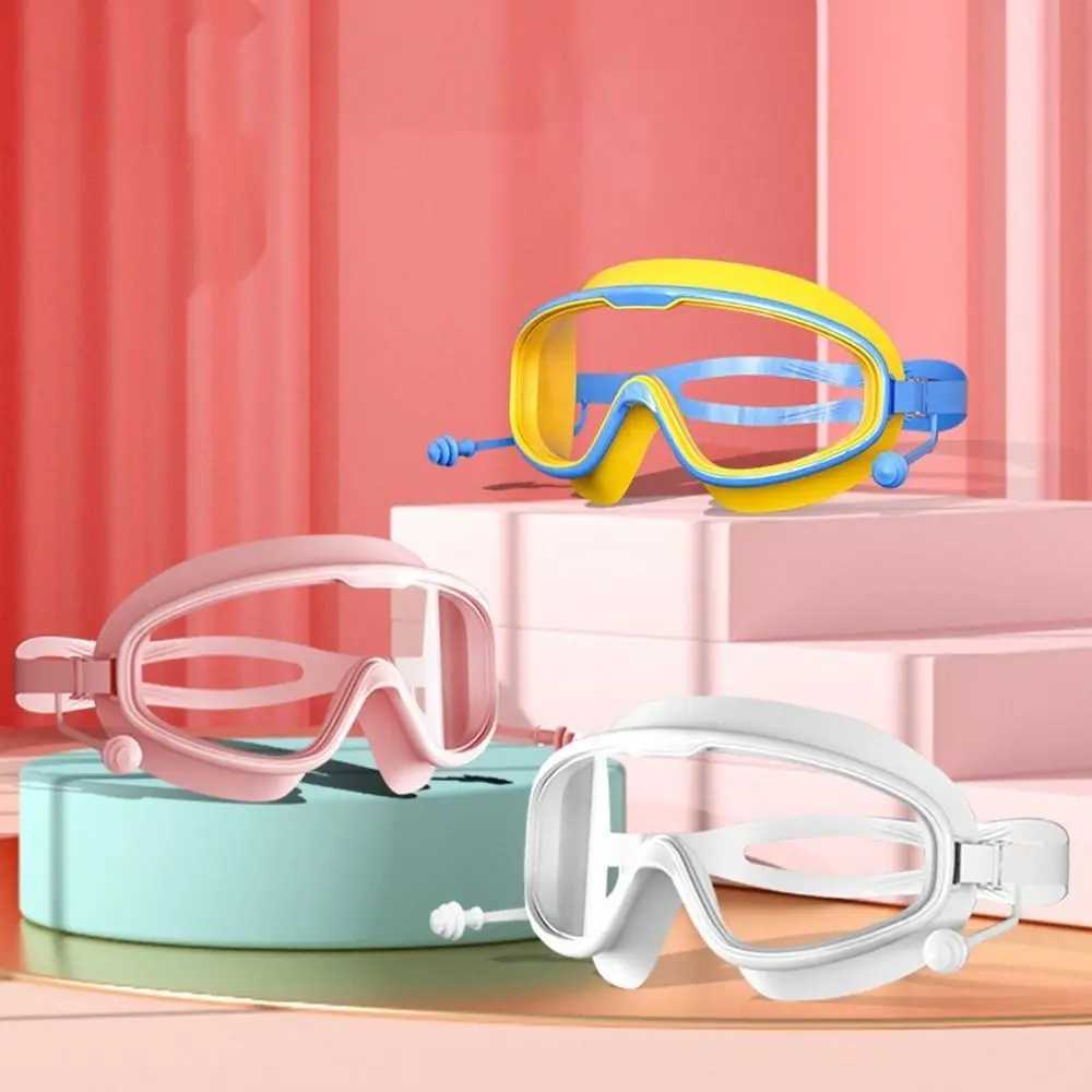 Diving Big Frame Swimming Goggles Anti Fog Wide View Swim Glasses Soft Elastic Swimming Accessories KidsAdult J250917