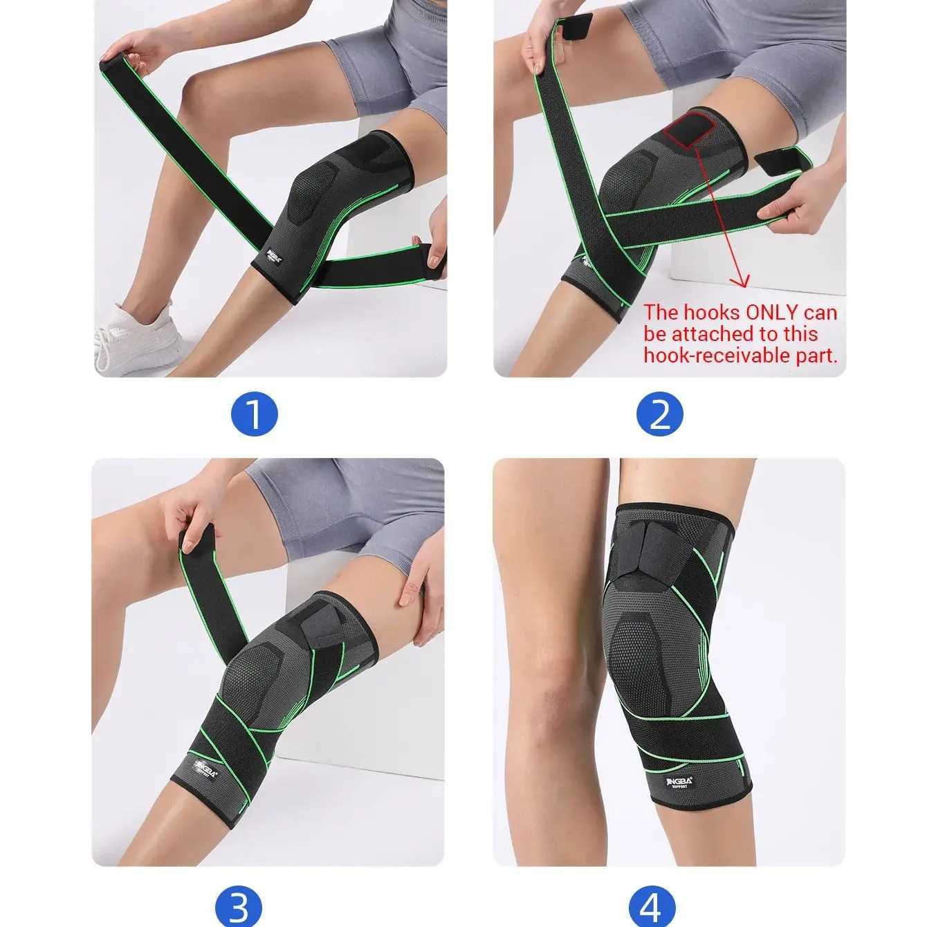 1 Pc Elastic Breathable Knee Support Sleeve with Adjustable Straps J250917