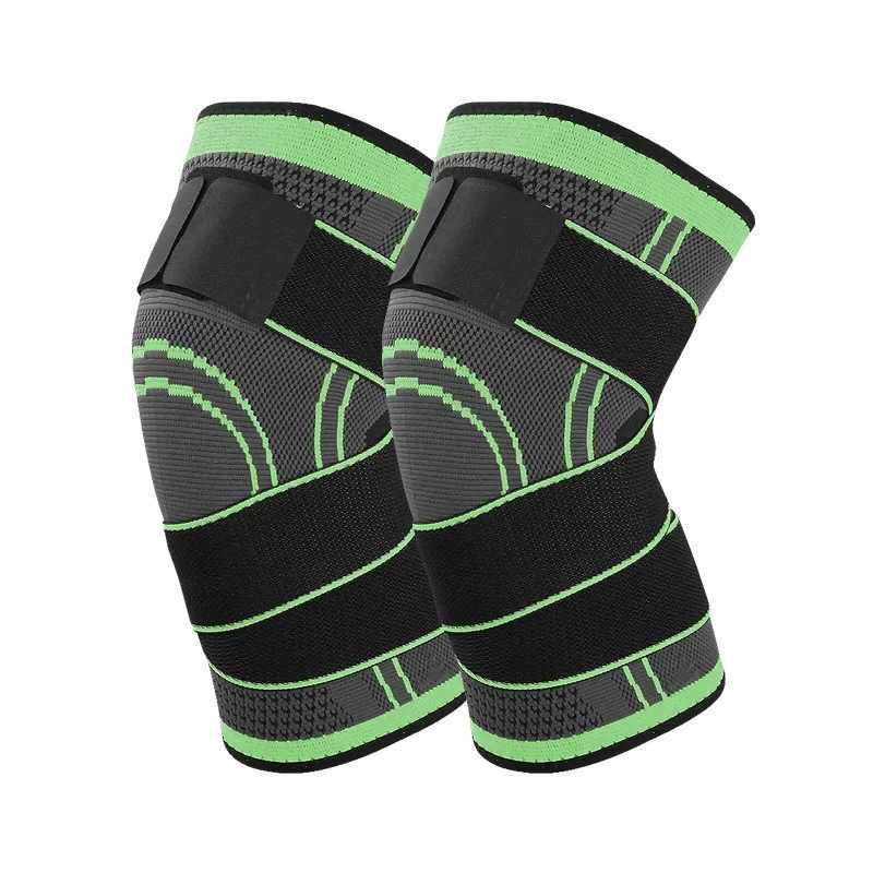 Compression strap wrapped knee pads for basketball running fitness cycling knitted sports compression and breathability J250917