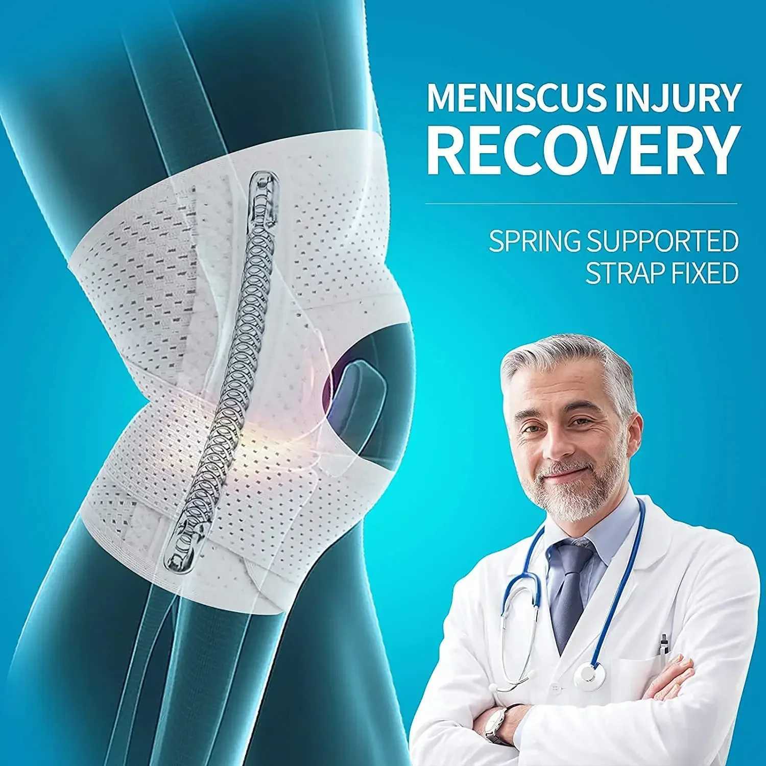 1pcs Knee Brace with Side StabilizersAdjustable Knee Support with Meniscus Pad Patella Gel Pad for Meniscus Tear Knee Pain J250917