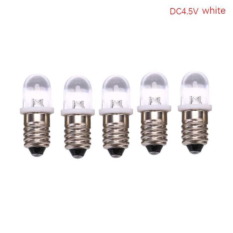 5pcs E10 LED Bulb E10 DC 3V 45V Instrument Bulb E10 Indicator Bulb Old Fashioned Flashlight Bulb C250917