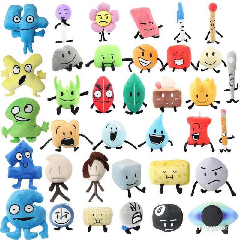 37 Sle Battle for Dream Island Plush Toy BFDI Leafy Firey Flower Waterdrop Four X Cake Lollipop Stuffed Doll Kid Birthday GiftXJ250916