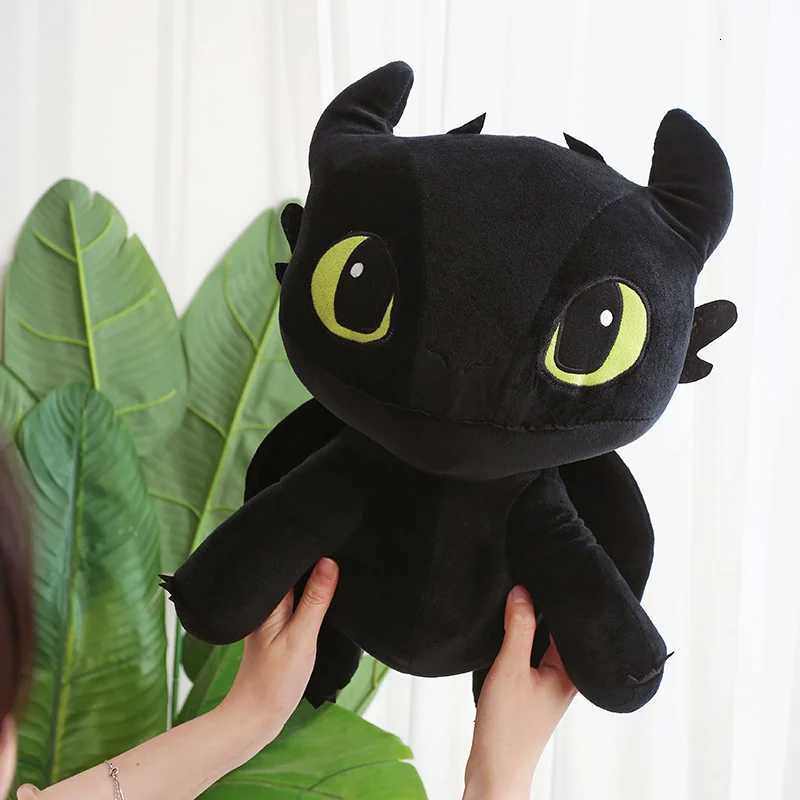 Big size Plush Toys Plushie Toothless Doll Kaii White Black Dinosaurs Animal Stuffed Decoration GiftXJ250916
