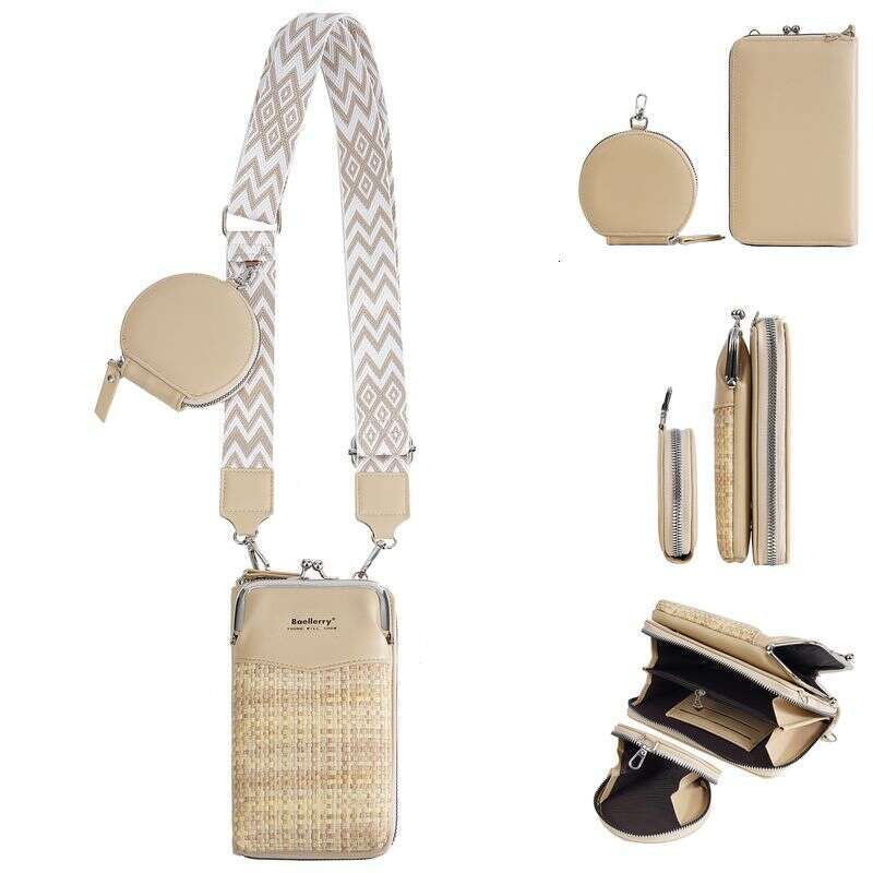 Best Selling Designer Bag Cssbody For Women, High-End Feel, Mini Shoulder Bag, New Woven Color-Block Phone Pouch, PU Mother-Daughter Bag