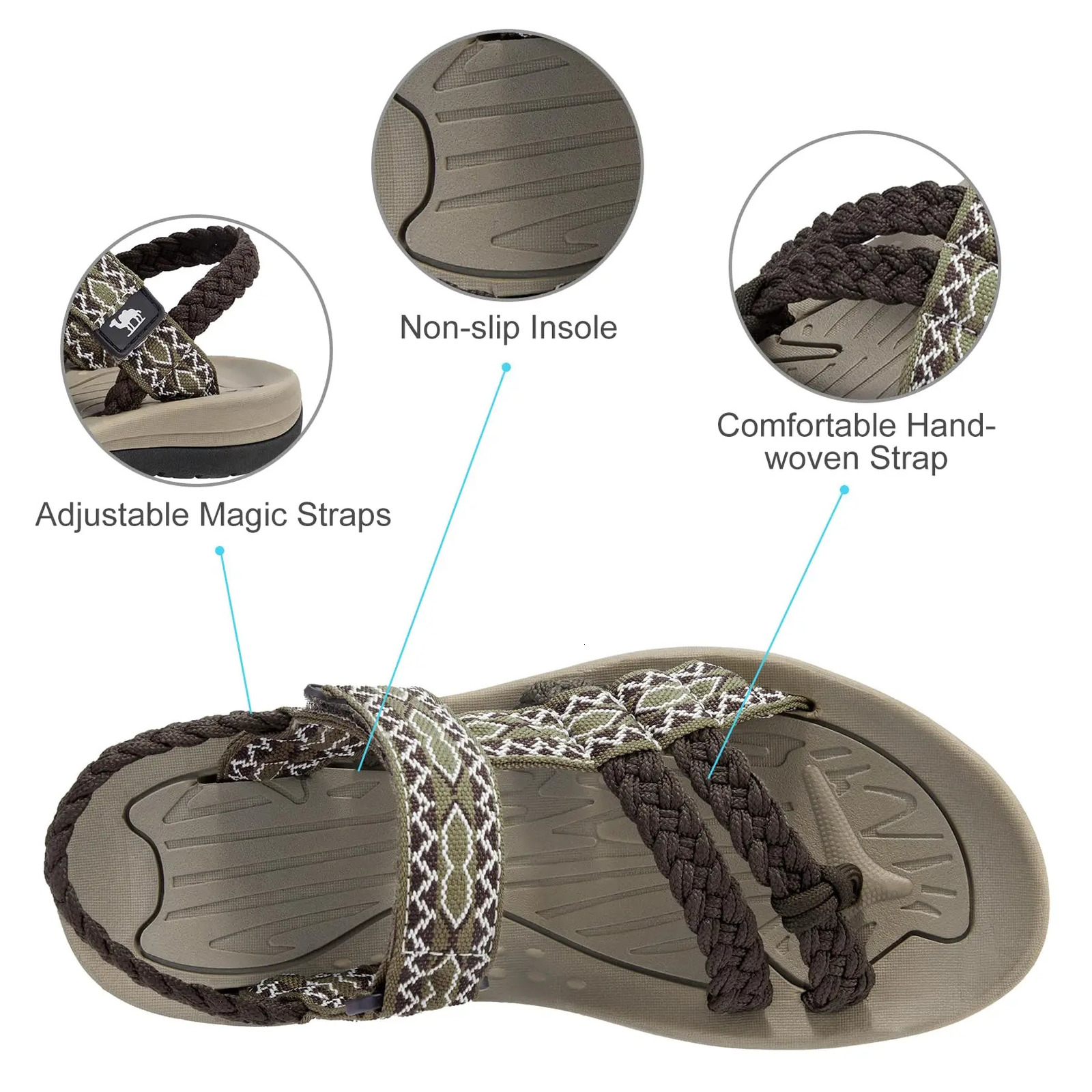 GOLDEN CAMEL Hiking Sandals for Women Comfortable Athletic Sport Sandal with Arch Support Casual Walking Outdoors Water 250917